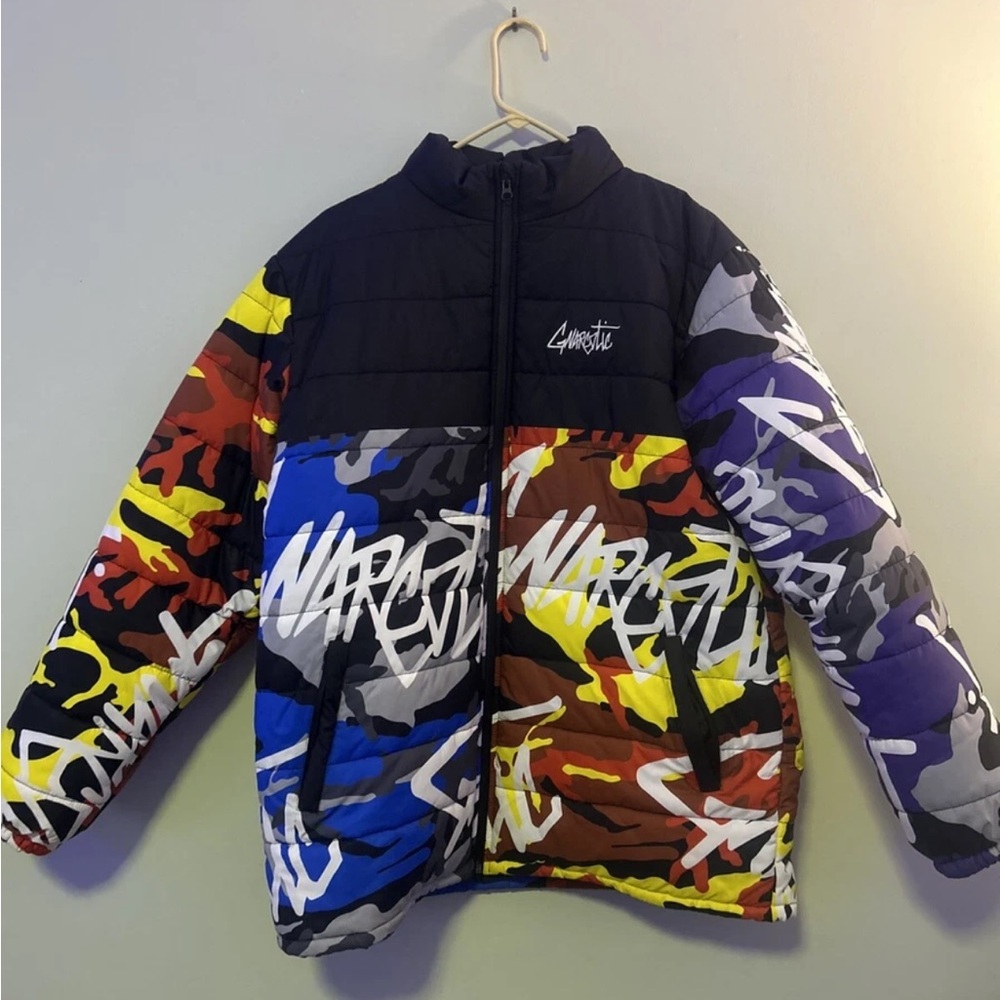Colorful Camouflage Puffer Jacket